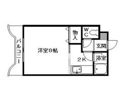 カンパ-ナ平岸(1K/3階)の間取り写真