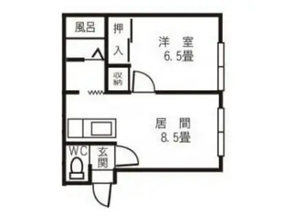 ユニオンスクエア(1DK/3階)の間取り写真