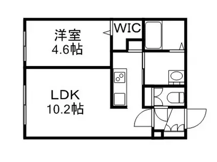 BUON LUOGO(1LDK/4階)の間取り写真