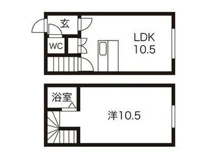 マクセル37/100(1LDK/1階)の間取り写真