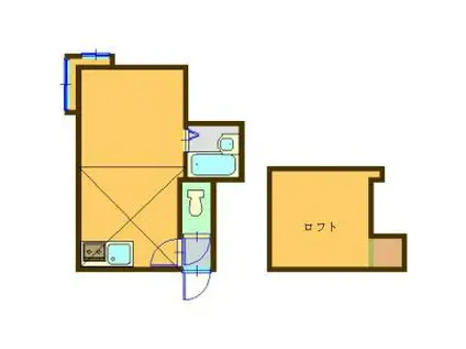 ティアラ平岸Gパレス(ワンルーム/2階)の間取り写真