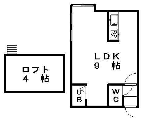 MMハイムⅡ(ワンルーム/2階)の間取り写真