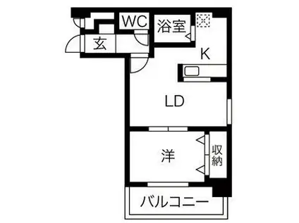 メディカルコート東札幌(1LDK/10階)の間取り写真