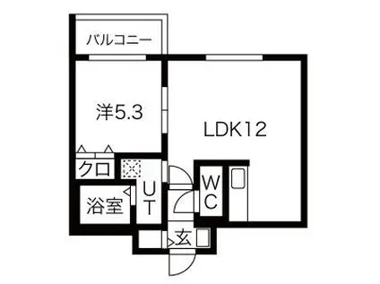 CLASS.N(1LDK/2階)の間取り写真