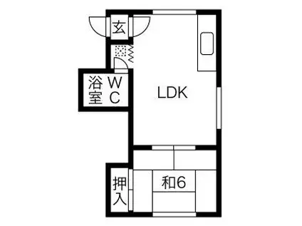 A COURT(1LDK/2階)の間取り写真