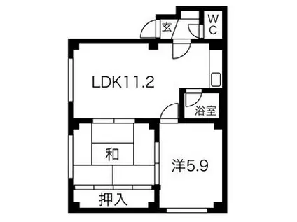 リ・ビエール(2LDK/3階)の間取り写真
