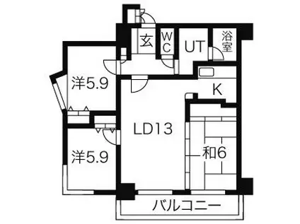アーバンプラザSAWADA(3LDK/10階)の間取り写真