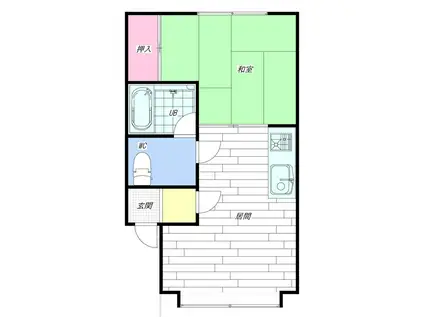 シーゲルハイムNO1(1LDK/1階)の間取り写真