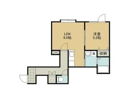 オンザプラネット(1LDK/1階)の間取り写真