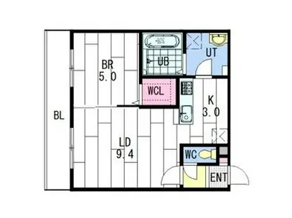 ANGE-OR(1LDK/4階)の間取り写真