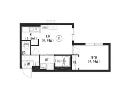 CEFIRO MANZONI (1LDK/3階)の間取り写真