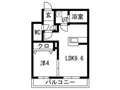 ASTER MISONO(1LDK/4階)の間取り写真