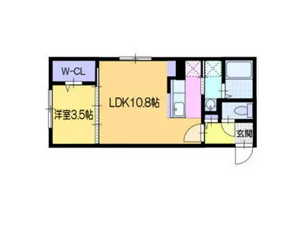 栄通12MSウエスト(1LDK/4階)の間取り写真