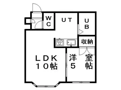 セントポーリア五番館(1LDK/5階)の間取り写真