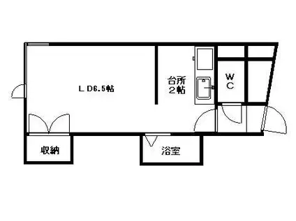 コスモス菊水(1K/7階)の間取り写真