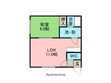 イーグル常盤(1LDK/3階)の間取り写真