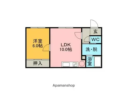 メゾンビエンド(1LDK/2階)の間取り写真