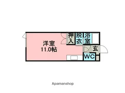 JUNOS(ワンルーム/1階)の間取り写真