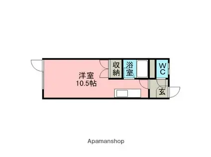 セゾン・ド・フェニックス(ワンルーム/2階)の間取り写真