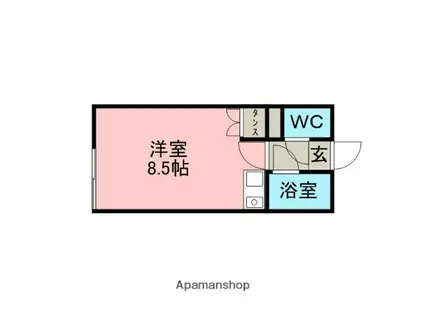 CORPO TOUEN3(ワンルーム/1階)の間取り写真