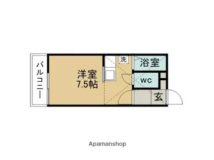 ハウスYOU88(ワンルーム/3階)の間取り写真