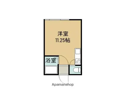 ハイツリバーサイド2(ワンルーム/1階)の間取り写真