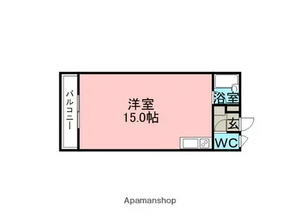 FKマンション(ワンルーム/3階)の間取り写真