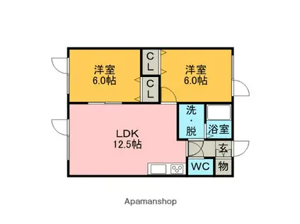 ステラウイング(2LDK/2階)の間取り写真