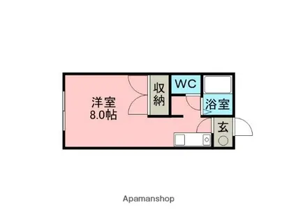 TWINKLE水元(ワンルーム/1階)の間取り写真