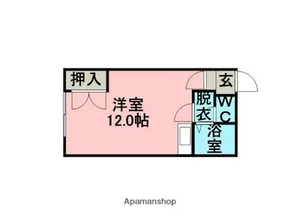 シャンティ中村(ワンルーム/1階)の間取り写真