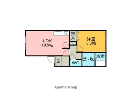 メゾンビエンド(1LDK/1階)の間取り写真