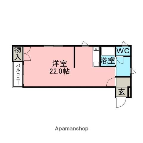 NKマンション(ワンルーム/3階)の間取り写真