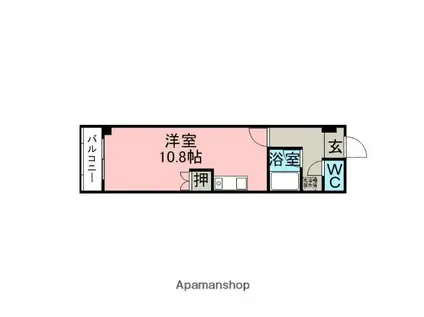 プラザユーホーム(ワンルーム/5階)の間取り写真