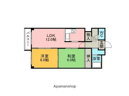 プラザユーホーム(2LDK/3階)の間取り写真