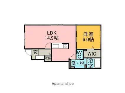 ネーブル3(1LDK/1階)の間取り写真