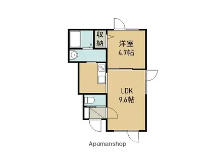 SPERANZAⅠⅡ(1LDK/1階)の間取り写真