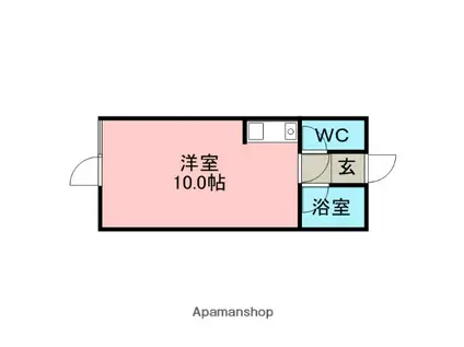 エクセル創和(ワンルーム/1階)の間取り写真