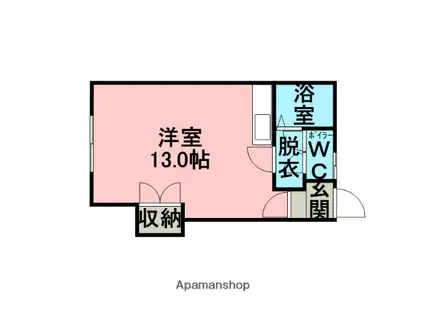 マイタイム(ワンルーム/1階)の間取り写真