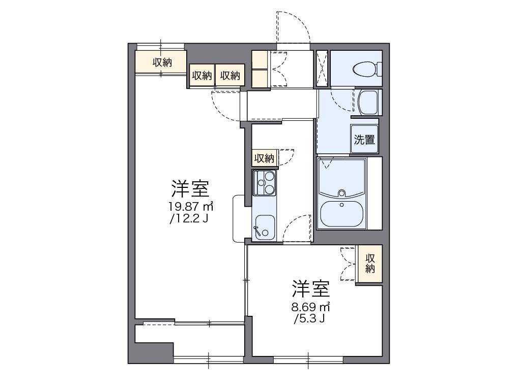レオパレスH&S(1LDK/1階)の間取り写真