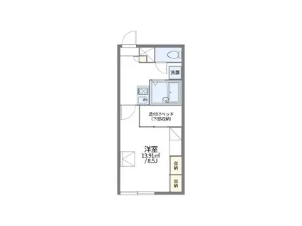 レオパレス幸Ⅱ(1K/1階)の間取り写真