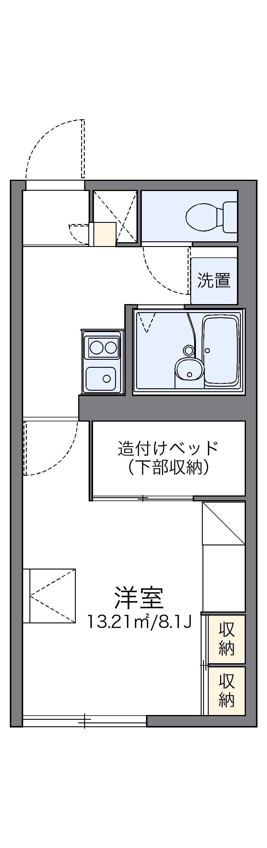 レオパレスタイム(1K/1階)の間取り写真