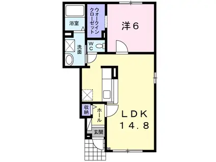 COMMUNITY沼ノ端Ⅱ(1LDK/1階)の間取り写真