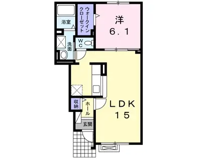 グランビュー(1LDK/1階)の間取り写真