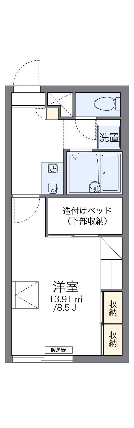 レオパレス桂木の森(1K/2階)の間取り写真