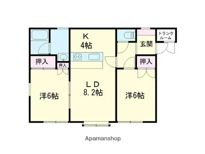 ハイツKT(2LDK/1階)の間取り写真