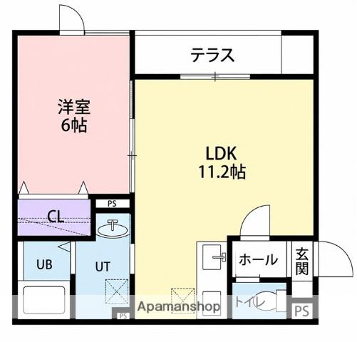 CASSIOPEIA Ⅱ(1LDK/1階)の間取り写真