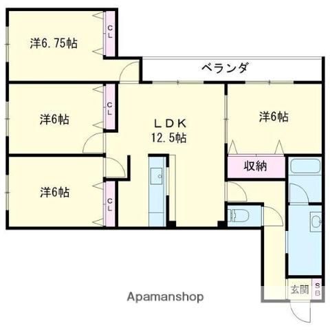 レジデンス青葉(4LDK/4階)の間取り写真