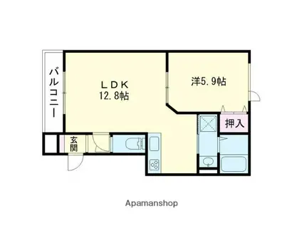 プレシャスビレッジⅥ(1LDK/1階)の間取り写真