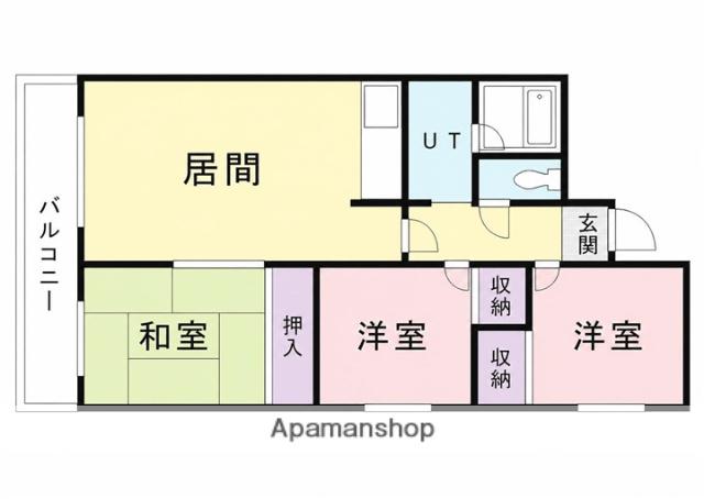 シャトーサンライズ(3LDK/1階)の間取り写真