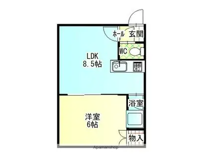 サンリットハイム(1DK/2階)の間取り写真